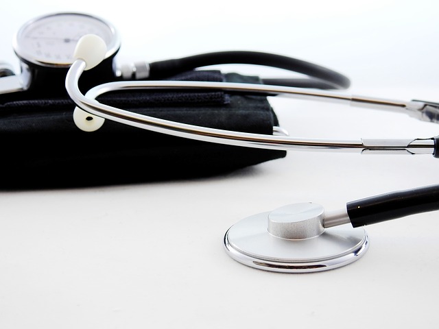 Close up image of stethoscope and blood pressure cuff